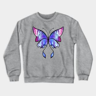 Purple Butterfly Crewneck Sweatshirt